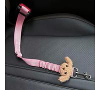 TEMU 1 pieza Cinturón de seguridad para coche de perro adorable, correa de seguridad de cinta reflectante, correa elástica retráctil, nueva correa para coche de gato mascota