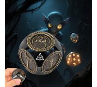 TEMU 1 pieza, dados giratorios de estilo en 1, exquisitos dragones tallados y patrones mágicos, números de dados, adecuados para juegos de mesa y colección.