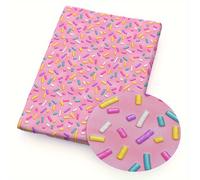 TEMU 1 pieza de 19X57 pulgadas Candy Sweety Donuts Pastel Serie Tela de Poliéster Set para Patchwork Costura Acolchado Labores de Aguja Tela Artesanías Tela Textil para el Hogar Tela para Parches