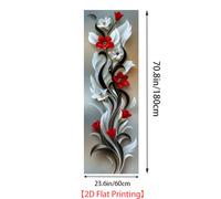 TEMU 1 pieza de Adhesivo para Refrigerador, 60×180 Cm, con Diseño de Floral para Decoración, Adhesivos de Pared Autoadhesivos Adecuados para Gabinetes y Armarios, Decoración para el Hogar y la Cocina.
