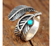 TEMU 1 pieza de anillo de hoja ajustable estilo boho vintage para mujer con sintética - Diseño abierto, dorado plateado K, ideal para uso diario, fiestas y vacaciones, joyería boho