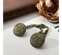 TEMU 1 pieza de broche de cardigan abierto vintage, clip de suéter, broche de cuello, diseño de borla retro, adecuado para los tipos de abrigos, trajes, camisas y chaquetas, elegante y de moda