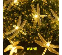 TEMU 1 pieza de cadena luminosa solar con 10 LED y 8 de , para jardín, , patio, árboles paisajísticos, césped, pasillo, valla decorativa temático, 1 tira, 3.5 metros, 10 luces