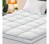 TEMU 1 pieza de Capa para Colchón Extra , Refrescante con Bolsillo Profundo de 8-21 Pulgadas, Capa de Almohada Acolchada Rellena con Microfibra, Colchoneta Ajustable Transpirable
