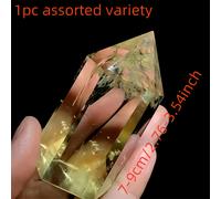 TEMU 1 pieza de Citrino Brasileño Natural de Calidad, Columna Hexagonal de Punto Único, , Decoración para el Hogar, Transparente, Regalo y Accesorio para Joyería DIY