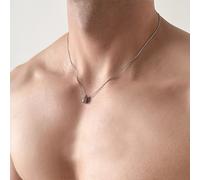 TEMU 1 pieza de collar de cadena de hueso de serpiente de acero inoxidable 201 304 para hombre, corto y único, con colgante de caída de titanio 201 304.