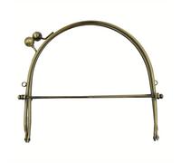 TEMU 1 pieza de con bisagra de alambre de hierro de 15 cm, dorado, al por mayor, opcionales: , plateado, dorado, accesorios para bolsos, hebilla para bolsos, DIY para hacer billeteras