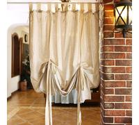 TEMU 1 pieza de Cortina Ajustable Estilo Americano Sin Cable para Oscurecimiento - 100% Poliéster Color Sólido para Puerta y Ventana en Entrada, , Dormitorio, Tela Duradera, Cortinas para Salón