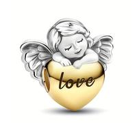 TEMU 1 Pieza de Cuentas DIY Ángel , Abalorio Plateado 925 para Pulseras o Collares, Accesorios para Hacer Joyería - Regalo Ideal para Mujeres en , Día del Amor, Navidad o Día de la