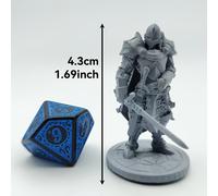 TEMU 1 pieza de de caballero de espada en miniatura de ABS sin pintar de 4,3 cm, compatible con juegos y exhibición