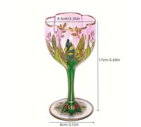 TEMU 1 pieza de de champán medieval , de cristal, de helado pintado a en rosa, de flores vintage, adecuada para la cocina del hogar y el salón, de champán para cenas al , regalo para