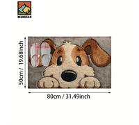 TEMU 1 pieza de felpudo antideslizante con estampado de perro , alfombra súper fibra antideslizante, adecuada para decoración de fiestas festivas, cocina, baño y comedor, ideal como regalo