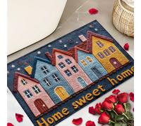 TEMU 1 pieza de Felpudo de Cachemira con Diseño de "" - a , Alfombra Rectangular de Poliéster al 100% para Entrada, Cocina, Dormitorio - Decoración Verano , Regalo de Graduación y Día de la