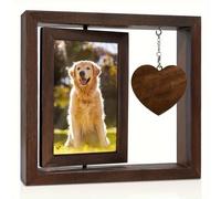 TEMU 1 pieza, de fotos giratorio para mascotas con colgante de - "Ya no a tu ...pero para en tu " inscripción, de madera para recuerdo de perro o gato, regalos para recuerdo de mascotas