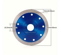 TEMU 1 pieza de Hoja de Sierra de Diamante de 4-1/2", 5" Pulgadas, Hoja de Diamante X-Teeth para Porcelana, Azulejo, Ladrillo, Granito y Hormigón