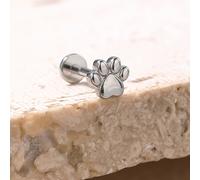 TEMU 1 pieza de joyería de aleación de titanio para mujer, lindo de garra de gato o perro, stud para labios o hueso de oreja