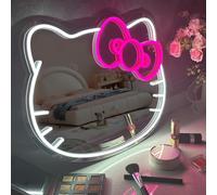 TEMU 1 pieza de Letrero Neón con de Dibujos Animados por Sanrio - Alimentación USB, Espejo para Pared de Dormitorio, Iluminación Ajustable. Adecuado para Tocadores, Vestidores y Salones