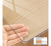 TEMU 1 pieza de Mantel Transparente de PVC Premium - 2.0mm de Grosor, Resistente a Arañazos, Ideal para Mesas de Comedor en Hogar y Hoteles