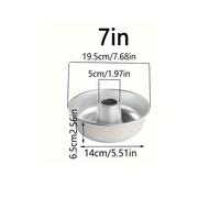 TEMU 1 pieza de molde para anillos de aluminio plateado antiadherente, adecuado para hacer rosquillas grandes