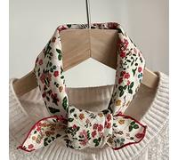 TEMU 1 pieza de pañuelo con estampado floral pastoral estilo bosque en una estética de . El material es y liso, tan como acariciar . Adecuado para y adoran la estética natural.