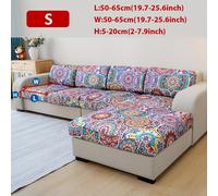 TEMU 1 pieza de para Sofá con Estampado Floral Bohemio - Tela Elástica y Extensible con Patrones de Mandalas Vibrantes, Cierre con Banda Elástica, Lavable a Máquina para Sofás de 1/2/3/4 Plazas