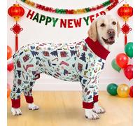 TEMU 1 pieza de pijama adorable para mascotas con estampado, y elástico, diseñado para perros y hembras de tamaño a grande