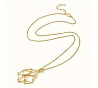 TEMU 1 pieza de soporte para collar con colgante tejido en encaje y piedra sintética, ajustable, cadena y broche tipo pinza, regalo ideal para vacaciones