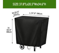TEMU 1 pieza de tela 210T con revestimiento plateado, cubierta para parrilla diseñada para modelos E02GR010, compatible con combo de parrilla y plancha de gas & William, solo cubierta