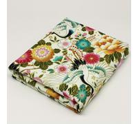 TEMU 1 pieza de tela de algodón 100% estilo japonés con estampado de flores y bronceado para patchwork, acolchado y costura DIY