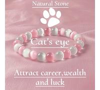 TEMU 1 pieza de un elegante y lindo estilo, pulsera de material de rosa y de 8 mm, accesorio ajustable para adolescentes, adecuado para uso diario, regalo para de la y otras , para adolescentes