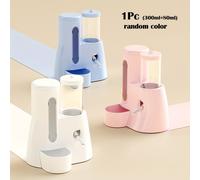 TEMU 1 pieza, Dispensador de agua automático para hámster multifuncional, contenedor de comida de 300 ml + recipiente de agua de 80 ml, dos en uno, sin batería, color aleatorio.