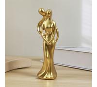 TEMU 1 Pieza Escultura de Resina " del Amor" - Elegante Figurilla Artística en Oro, y para Decoración , Estantería, Sala o Oficina; Ideal como Adorno Navideño, Halloween u Otros Fiestas