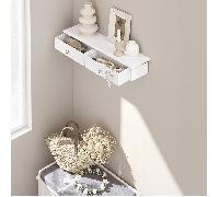 TEMU 1 pieza Estante de Pared con 2 Cajones - Estante Flotante Moderno para Entrada, Salón, Cocina y Dormitorio - 64x15x10cm - GSH54-X