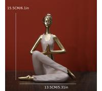TEMU 1 Pieza Estatua de Yoga - Figura Femenina Elegante Ideal para Decoración de Sala, Escultura en Resina, Estatua de Meditación para Estudio de Decoración ( Contemplativa)