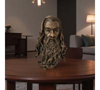 TEMU 1 pieza, Estatua Facial - Obra de Arte en Resina Artesanal para Decoración de Oficina y Hogar, Adorno de Escritorio, Estilo Vintage, Sin Necesidad de Energía