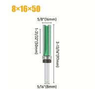 TEMU 1 Pieza Fresa de Cuchillas | 8mm/12mm Vástago para Fresado en Madera | Herramienta Verde Pintura/Verde para Ranurado y Recorte en Enrutadores/Máquinas de Tallar
