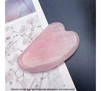 TEMU 1 pieza Herramienta de Masaje de de Natural - Tabla Gua Sha de Cristal Rosa para Relajación del Cuidado Facial y Corporal, Herramienta de Masaje Facial | | Cristal Liso