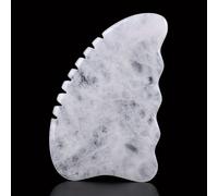 TEMU 1 Pieza Herramienta de Masaje Gua Sha con Cara de Dentado, Piedra Natural, , Masajeador de Cuello, Arrugas, , Belleza de la Piel