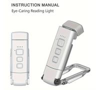 TEMU 1 pieza Luz de libro multifuncional recargable por USB para leer en la cama, luz de lectura LED portátil con pinza, cambio de y 5 niveles de regulables, y de larga duración