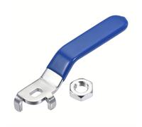 TEMU 1 pieza, mango azul, accesorio de válvula de DN25, accesorio de plomería duradero y , accesorio de válvula con mango de plástico, accesorio de válvula de cuarto de giro