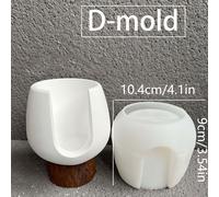 TEMU 1 pieza - Molde para soporte de velas de aceite DIY, estante de cera de con calentamiento, molde de silicona, horno de de cera redonda, difusor de yeso, hidropónica, decoración de artesanías