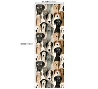 TEMU 1 pieza, Papel Tapiz Autoadhesivo de Perro Animado, Estilo Retrò Despegable y , Impermeable Removible para Decoración del Hogar en Dormitorio Sala Muebles Pared, 17.5*118 pulgadas