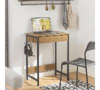 TEMU 1 pieza Pequeño escritorio con 1 cajón y Escritorio Gaming con estantes de almacenamiento Escritorio multifuncional para dormitorio Mesa Gaming Natural 60x40x77cm - GXU54-O