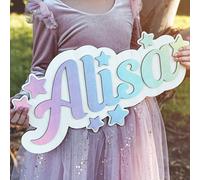 TEMU 1 pieza Placa de Madera Personalizada de Cara - Letrero de Número de Puerta con y Texto Personalizado, Decoraciones de Estrella/ Adecuadas para Habitación, Aniversario, Navidad, , Letrero