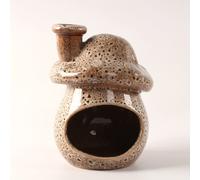 TEMU 1 Pieza Porta Incienso de Cerámica - Quemador de Aromaterapia , Adorno Manual de Chimenea y Hongo, Soporte para Conos de Incienso de y Palo Santo, Regalo para Decoración del Hogar, Yoga, y