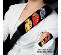 TEMU 1 pieza protector de cinturón de seguridad temático Disney Cars, accesorio para interior del auto, protector de correa de lindo y multifuncional, adecuado para mochilas y cinturones