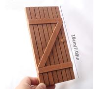 TEMU 1 pieza Puerta de Café en Miniatura de Madera 1:12, Accesorio de Decoración para de Muñecas y Jardines Simulados, No Requiere Electricidad