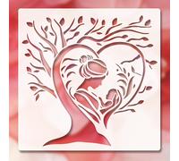 TEMU 1 Plantilla Reutilizable y Amor Maternal - de Árbol Grande y , para Pintar, Adecuada para Manualidades DIY, Decoración de Regalos, Decoración del Hogar y de Pared