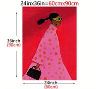 TEMU 1 póster abstracto de para mujeres, pintura decorativa de , ilustración mural, ideal para dormitorios, salas de estar, oficinas en casa - Sin