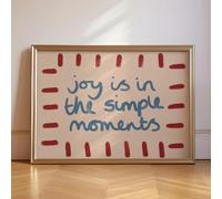 TEMU 1 póster de Joy Is in the - Diseño Retro Mid-Century con Tipografía a , en Sin para Sala, Dormitorio o Cocina - Decoración de y Otoño, Uso Interior/Exterior